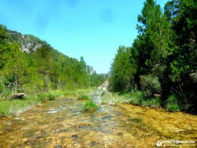 Río Escabas-Serranía Cuenca; rutas por las bardenas reales equipamiento montaña puentes en octubr